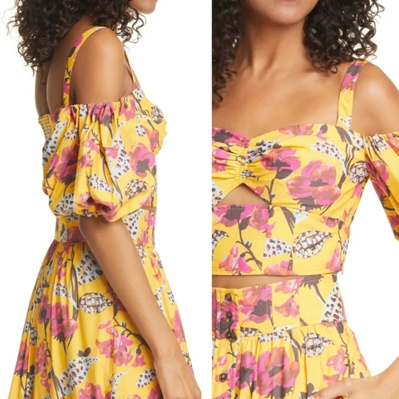 A.L.C. Melody Yellow Floral Top NEW - Picture 6 of 6